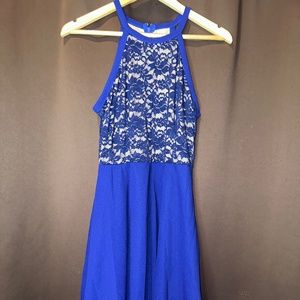 Royal Blue Halter Dress